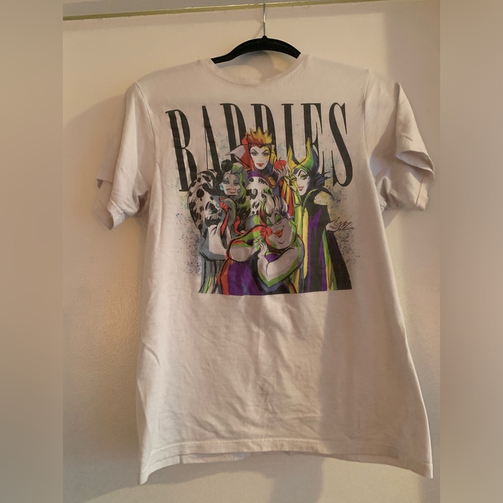 Disney Baddies T-shirt in white. Women’s size small (S).
